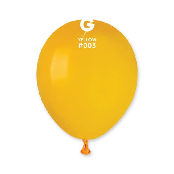 Gemar Latex Balloons Standard Yelow #003 5in - 100 pieces
