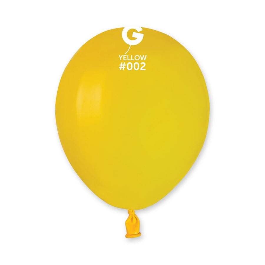 Gemar Latex Balloons Standard Yellow #002 5in - 100 pieces