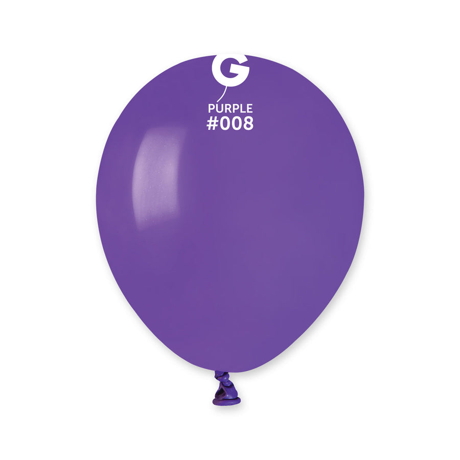 Gemar Latex Balloons Standard Purple #008 5in - 100 pieces
