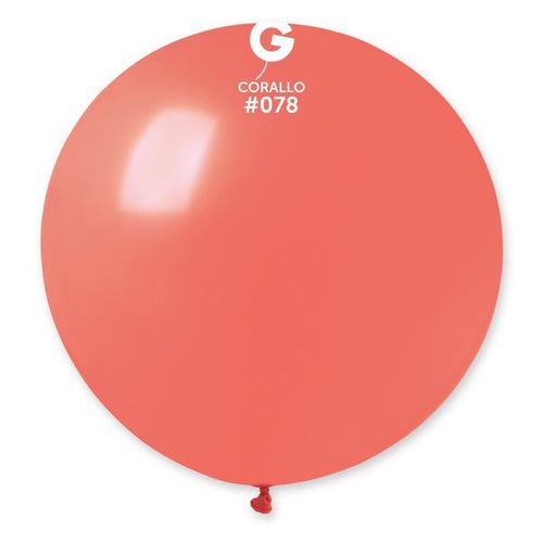 Gemar Latex Balloons Standard Corallo #078 31in - 1 piece