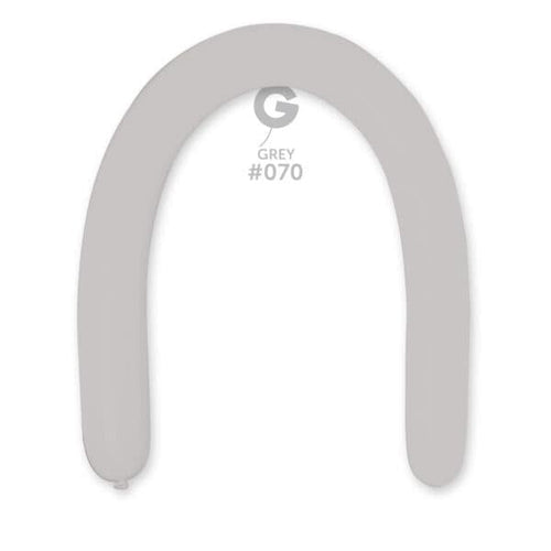 Gemar Latex Balloons Standard Grey #070 3in - 50 pieces