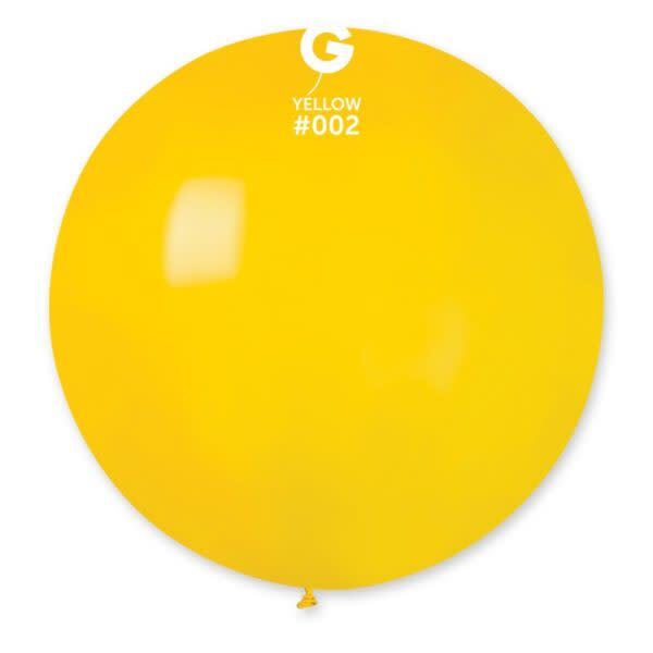 Gemar Latex Balloons Standard Yellow #002 31in - 1 piece