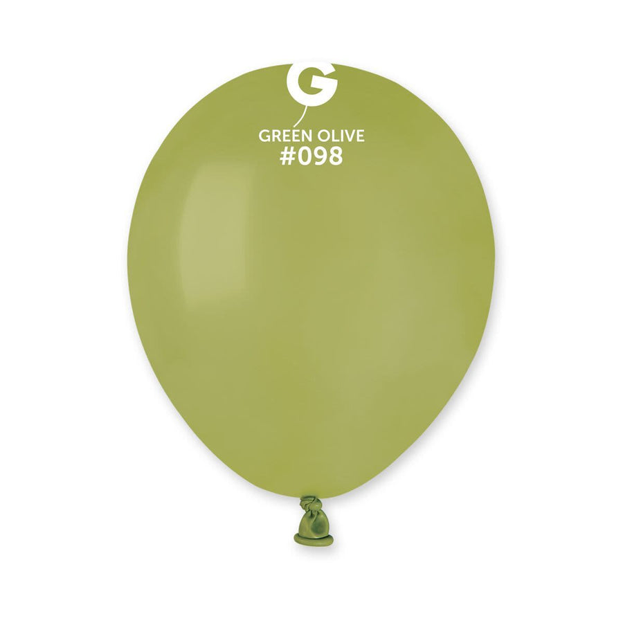 Gemar Latex Balloons Standard Olive #098 5in- 100 pieces