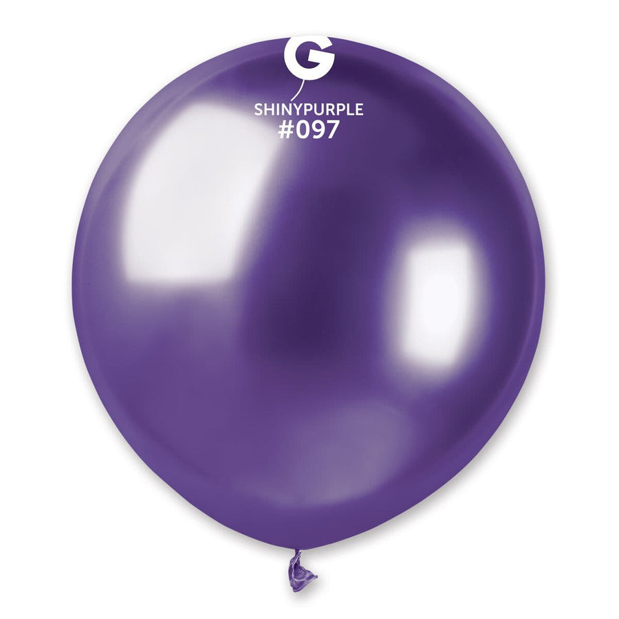 Gemar Latex Balloons Shiny Purple #097 19in - 5 pieces