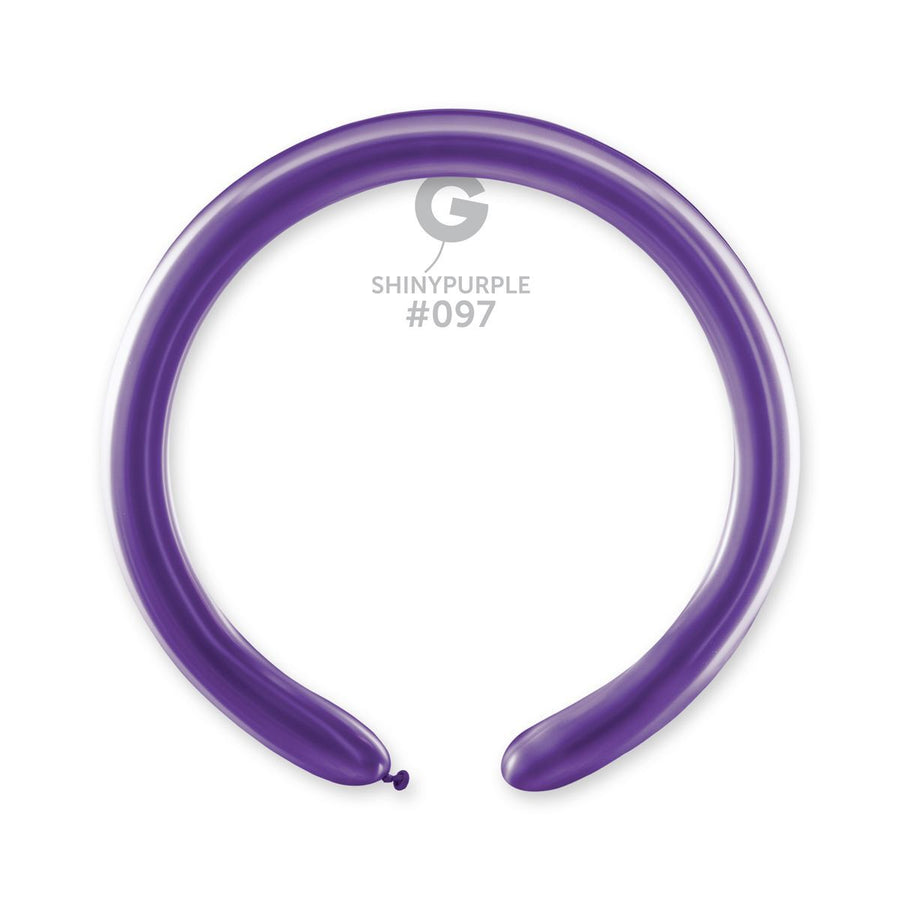 Gemar Latex Balloons Shiny Purple #097 2in - 50 pieces