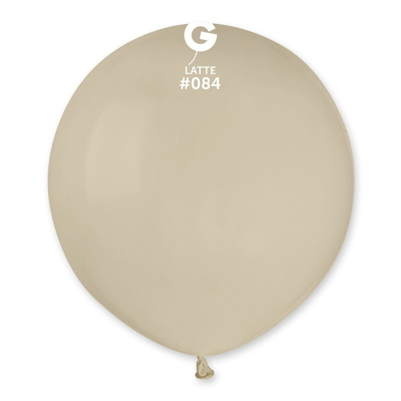 Gemar Latex Balloons Standard Latte #084 19in - 5 pieces