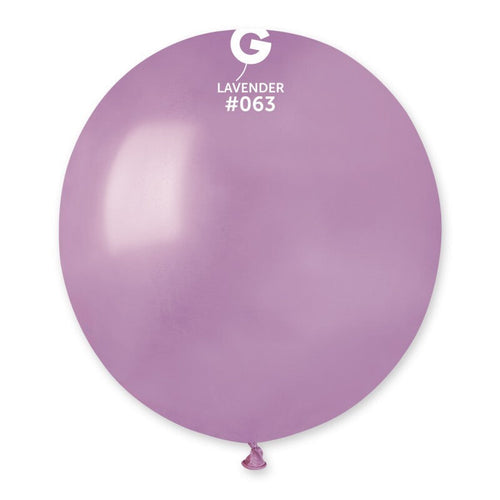Gemar Latex Balloons Metal Lavender #063 19in - 5 pieces