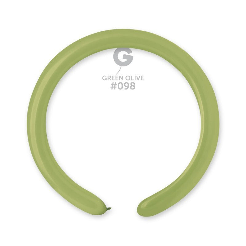 Gemar Latex Balloons Standard Green Olive #098 2in - 50 pieces