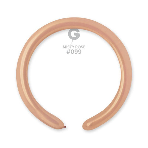 Gemar Latex Balloons Standard Misty Rose #099 2in - 50 pieces