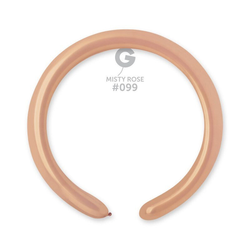 Gemar Latex Balloons Standard Misty Rose #099 2in - 50 pieces