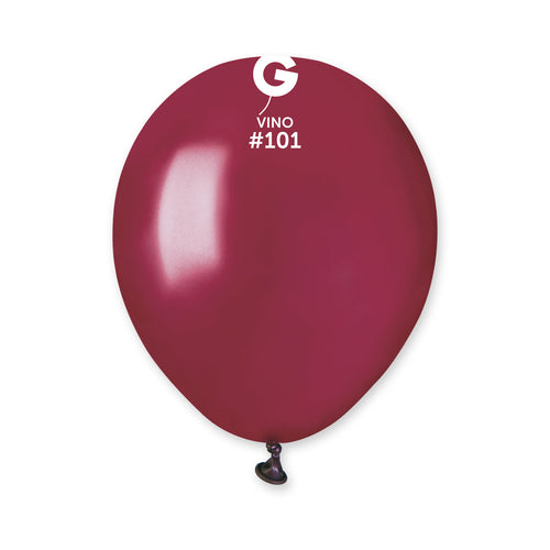 Gemar Latex Balloons Standard Vino #101 5in - 100 pieces