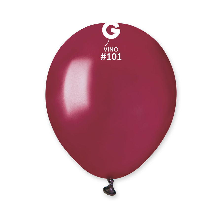Gemar Latex Balloons Standard Vino #101 5in - 100 pieces