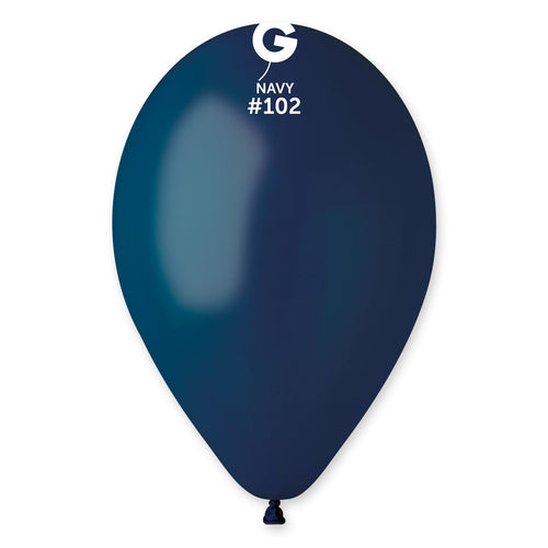 Gemar Latex Balloons Standard Navy #102 12in - 50 pieces