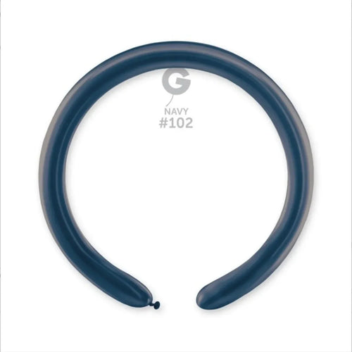 Gemar Latex Balloons Standard Navy Blue #102 2in - 50 pieces