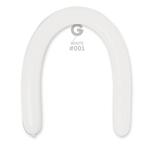 Gemar Latex Balloons Standard White #001 3in - 50 pieces