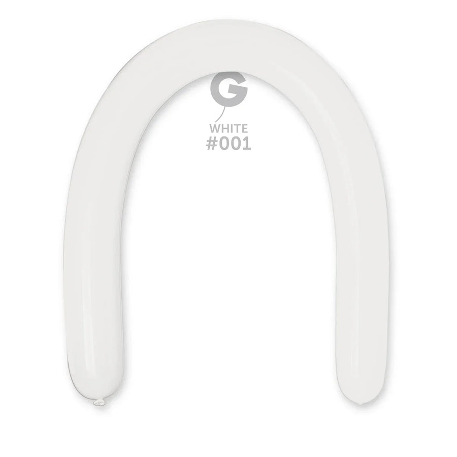 Gemar Latex Balloons Standard White #001 3in - 50 pieces