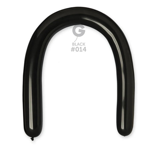 Gemar Latex Balloons Standard Black #014 2in - 50 pieces