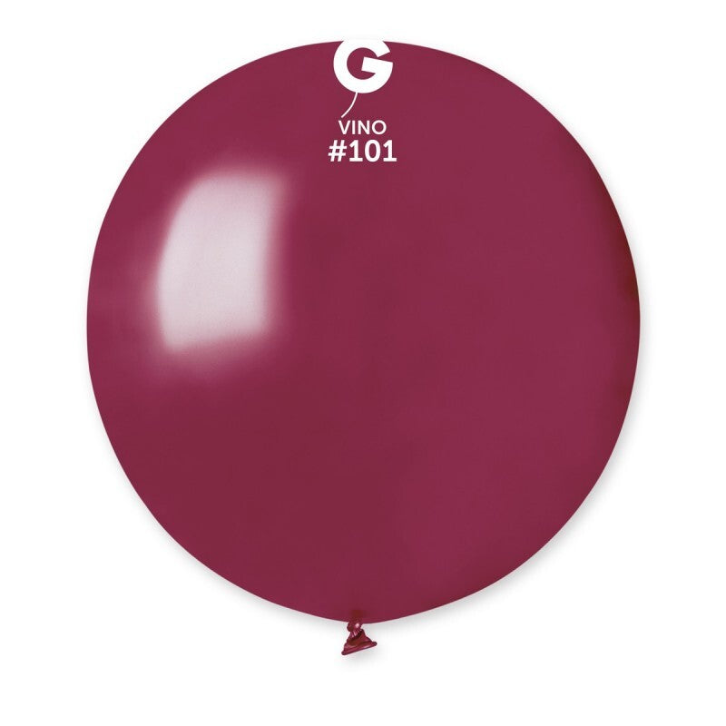 Gemar Latex Balloons Standard Vino #101 19in - 5 pieces
