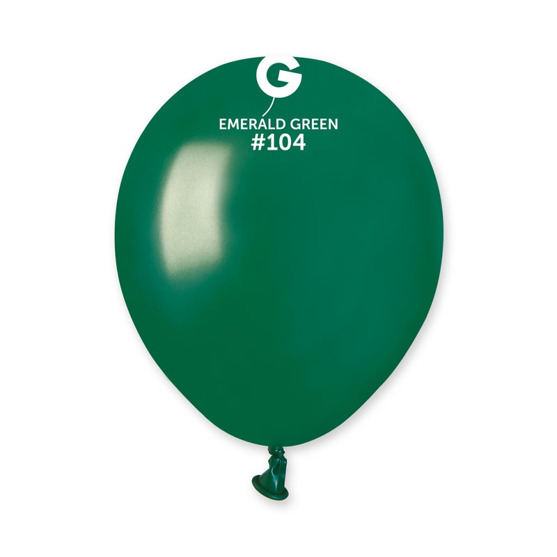 Gemar Latex Balloons Standard Bottle Green #104 5in - 100 pieces