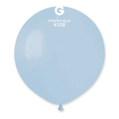 Gemar Latex Balloons Standard Powder Blue #108 19in 5 pieces