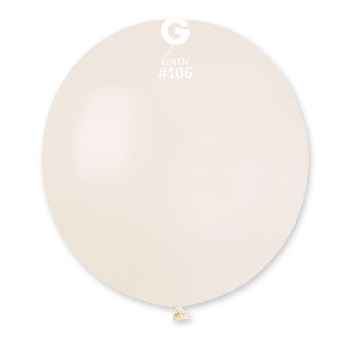 Gemar Latex Balloons Standard Linen #106 19in 5 pieces
