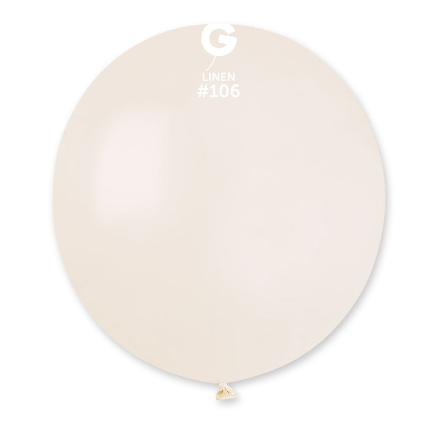 Gemar Latex Balloons Standard Linen #106 19in 5 pieces