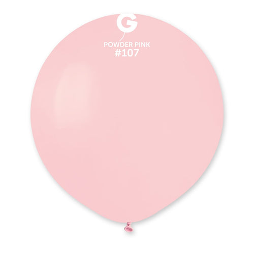 Gemar Latex Balloons Standard Powder Pink #107 19in 5 pieces