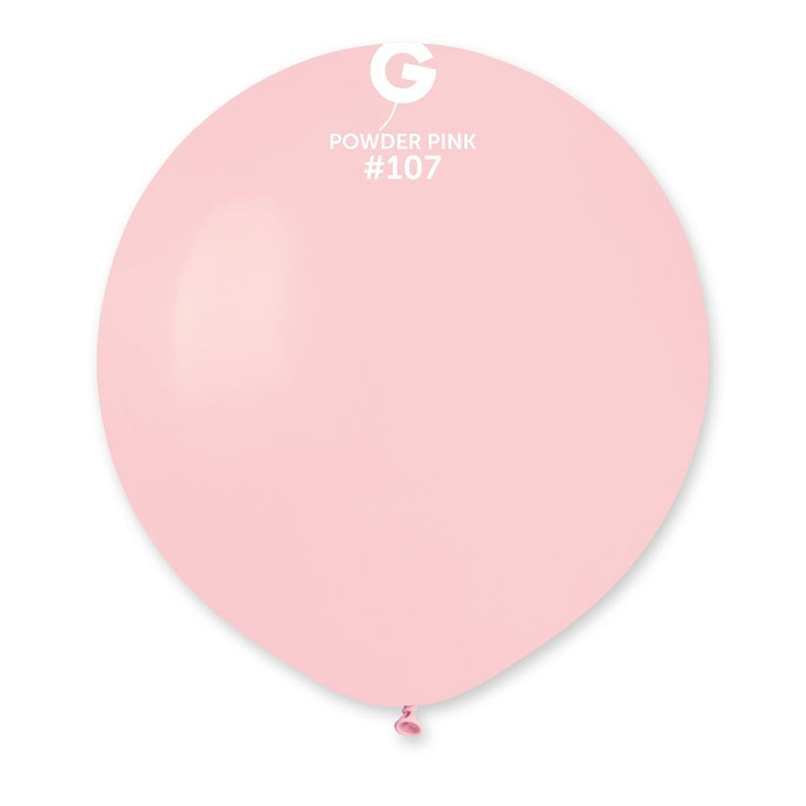 Gemar Latex Balloons Standard Powder Pink #107 19in 5 pieces