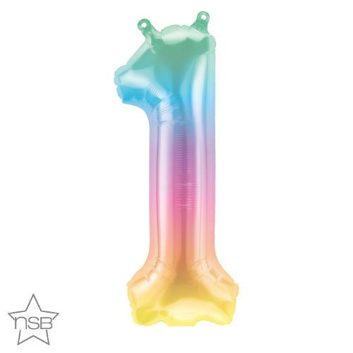 Foil Balloon Number 1 Jelli Ombre 16in