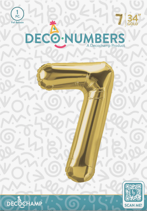 Deco Number 7 Gold 34in