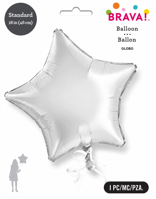 Foil Balloon Star White 18in