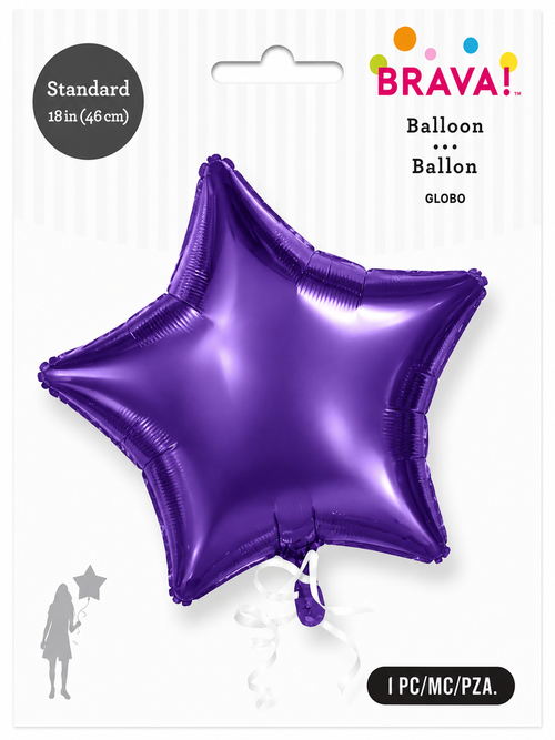 Foil Balloon Star Purple 18in