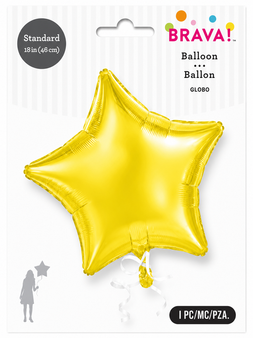 Foil Balloon Star Yellow 18in