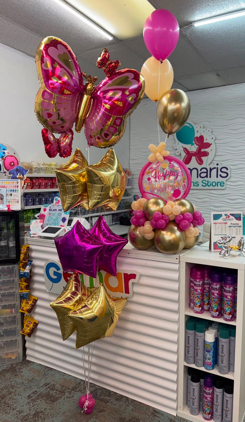 Stars And Butterflies Balloon Bouquet