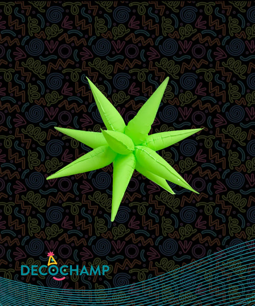 Deco Starburst Neon Green 26in