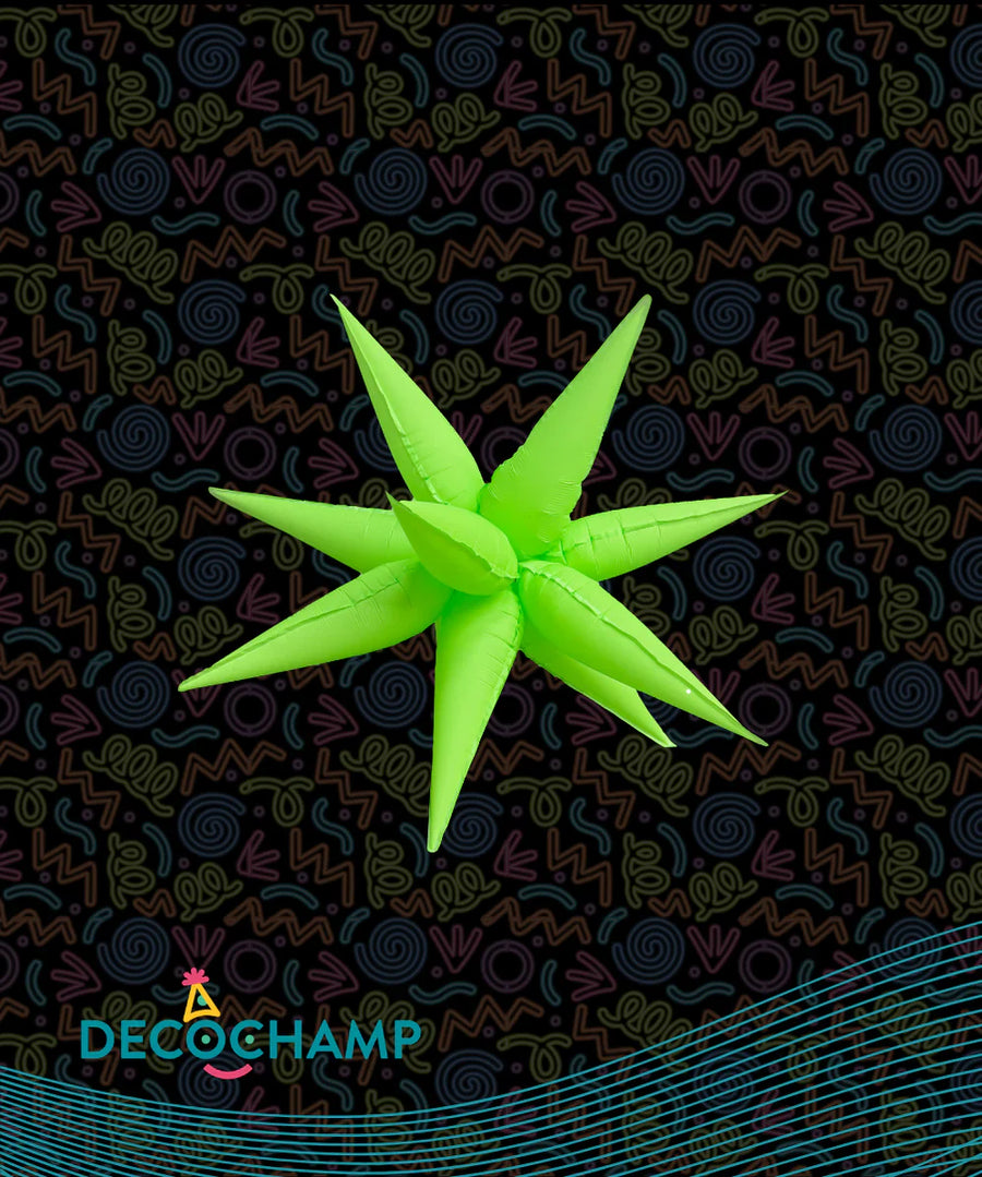 Deco Starburst Neon Green 26in