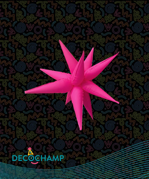 Deco Starburst Neon Pink 26in