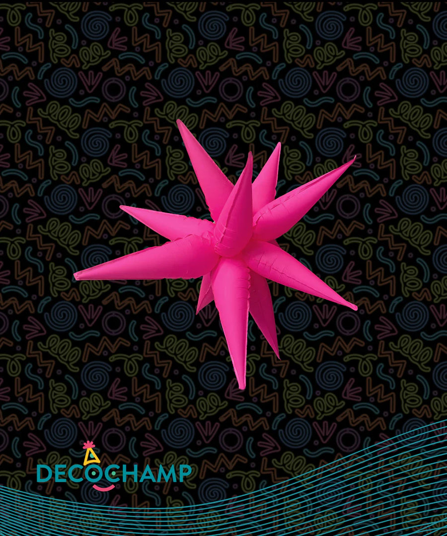 Deco Starburst Neon Pink 26in
