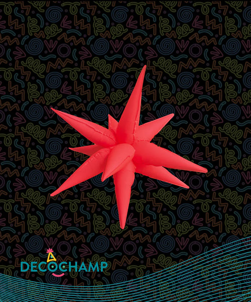 Deco Starburst Neon Red 26in