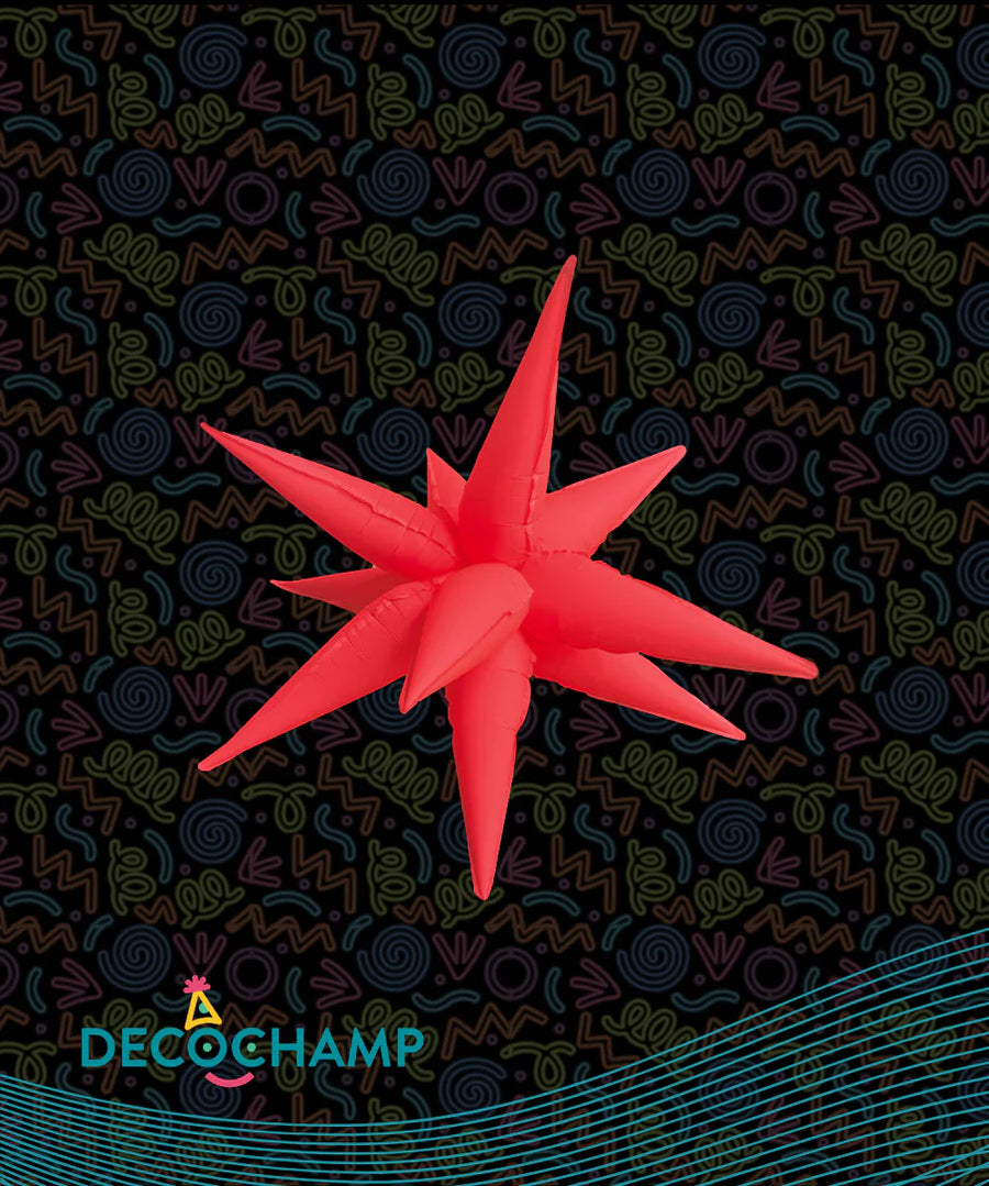 Deco Starburst Neon Red 26in
