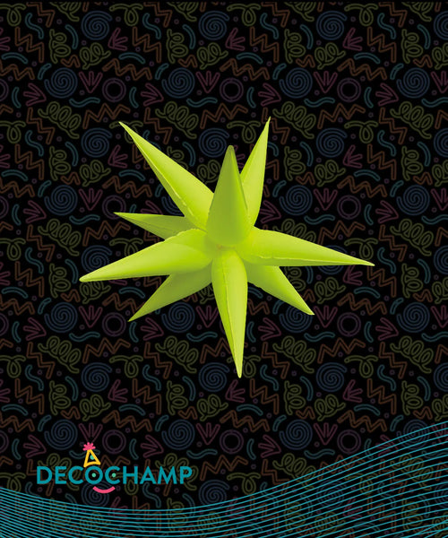 Deco Starburst Neon Yellow 26in