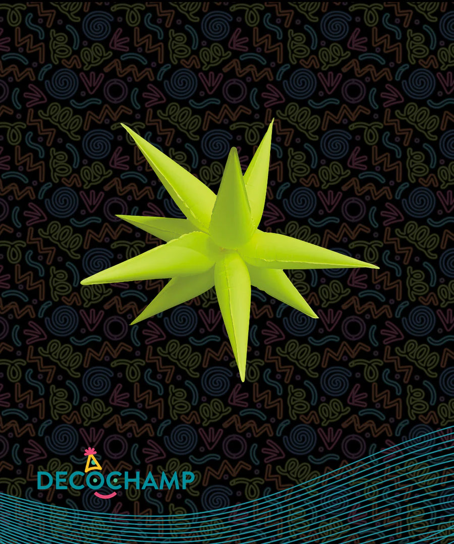 Deco Starburst Neon Yellow 26in