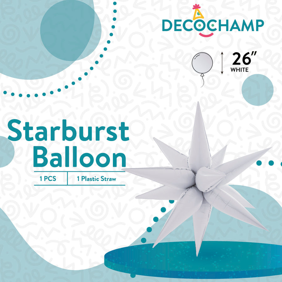 Deco Starburst White 26in