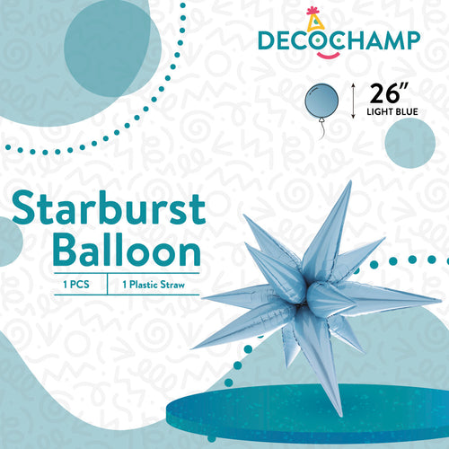 Deco Starburst Lt. Blue 26in