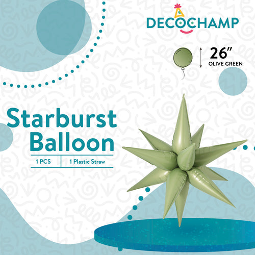 Deco Starburst Olive Green 26in