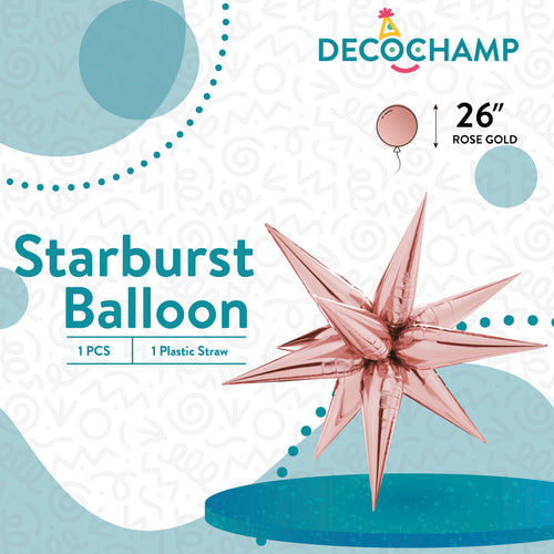 Deco Starburst Rose Gold 26in