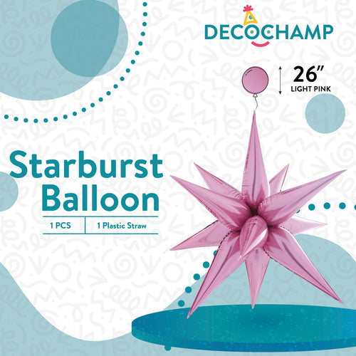 Deco Starburst Lt. Pink 26in