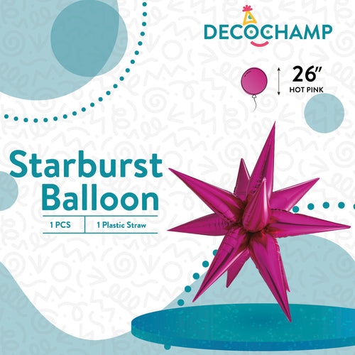 Deco Starburst Hot Pink 26in