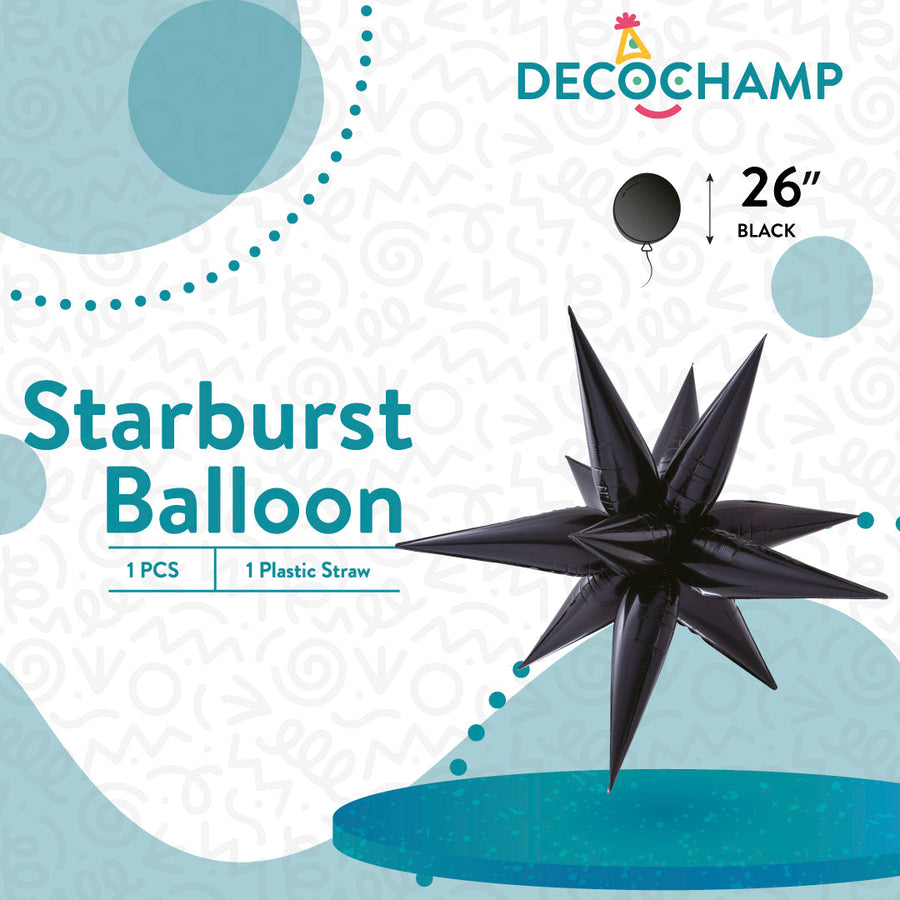 Deco Starburst Black 26in