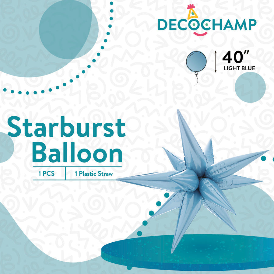 Deco Starburst Lt. Blue 40in